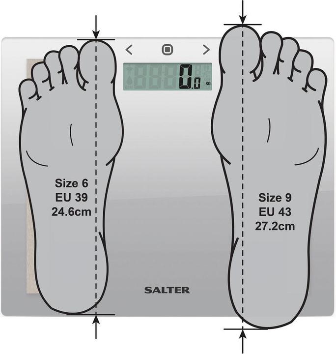 Immagine prodotto Salter 9113 SV3RAREU16 Bilancia da bagno compatta in vetro - Argento (150 kg)