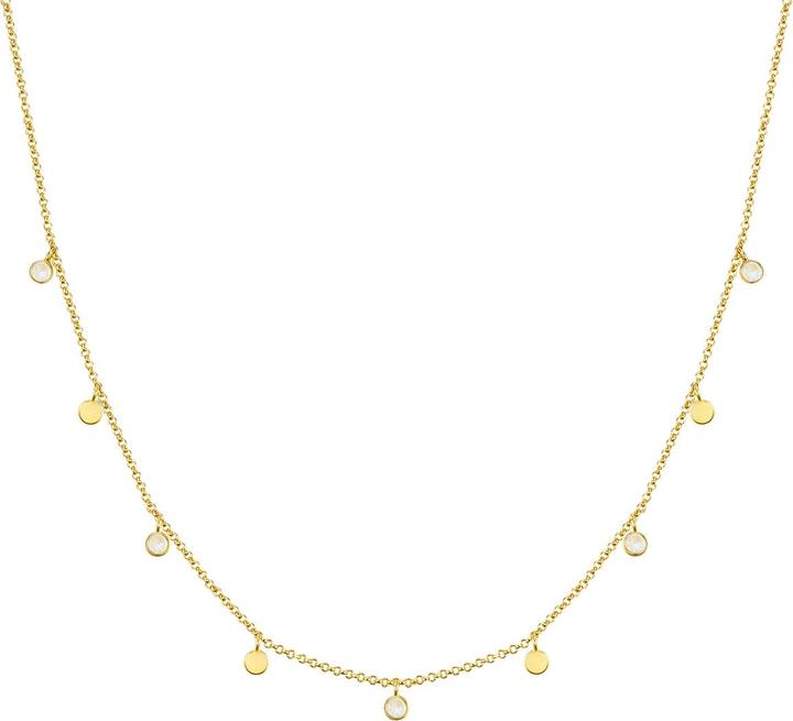 Immagine prodotto Glanzstücke München Catena da donna in argento Sterling Moonstone Yellow Gold 40,0 cm + 5,0 cm di estensione - 28669 (Argento, 40 - 45 cm)