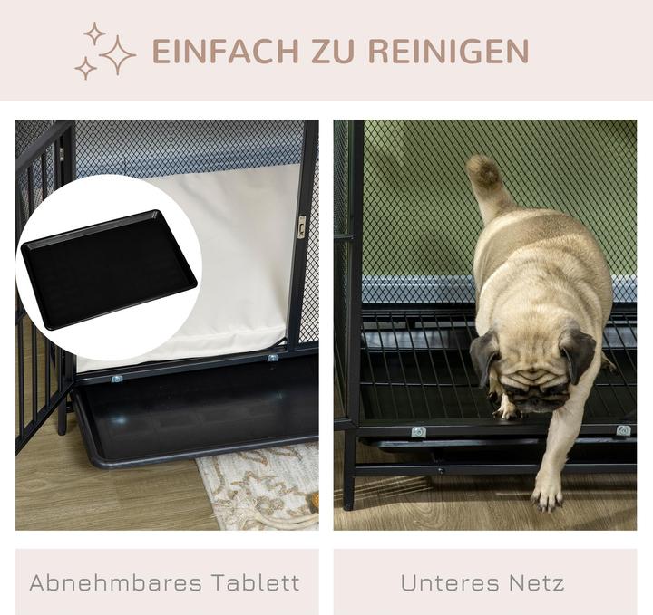Produktbild PawHut Hundekäfig mit Tischplatte (Hundehütte)