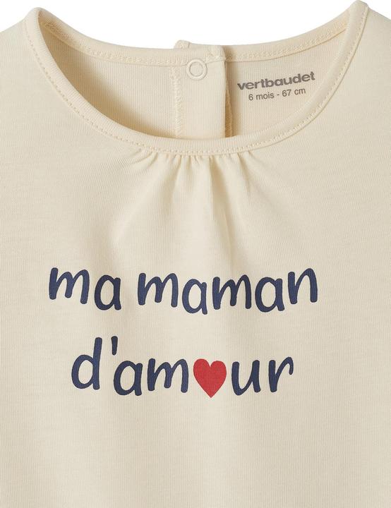 Immagine prodotto Vertbaudet T-shirt per bambini con scritte in cotone biologico (68)