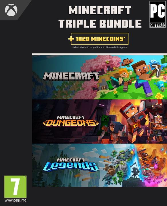 Actual product image Microsoft Xbox Minecraft Triple Bundle Windows Download Code (Windows)