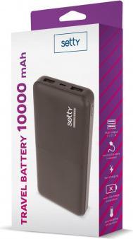 Produktbild Setty Powerbank 10000 mAh SPB-10 schwarz (10000 mAh, 17 W, 17000 Wh)