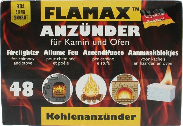 Actual product image Flamax Grill-/Kohleanzünder 48er Würfel im Farbkarton