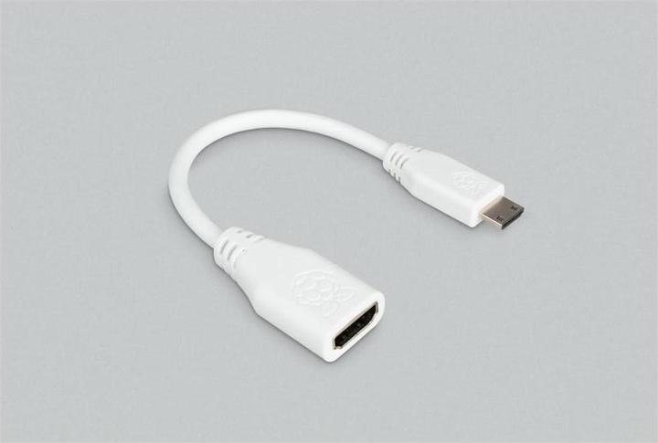Produktbild Raspberry Pi EB84404 - Raspberry Mini HDMI CM auf Standard HDMI AF Kabel 10CM Weiss