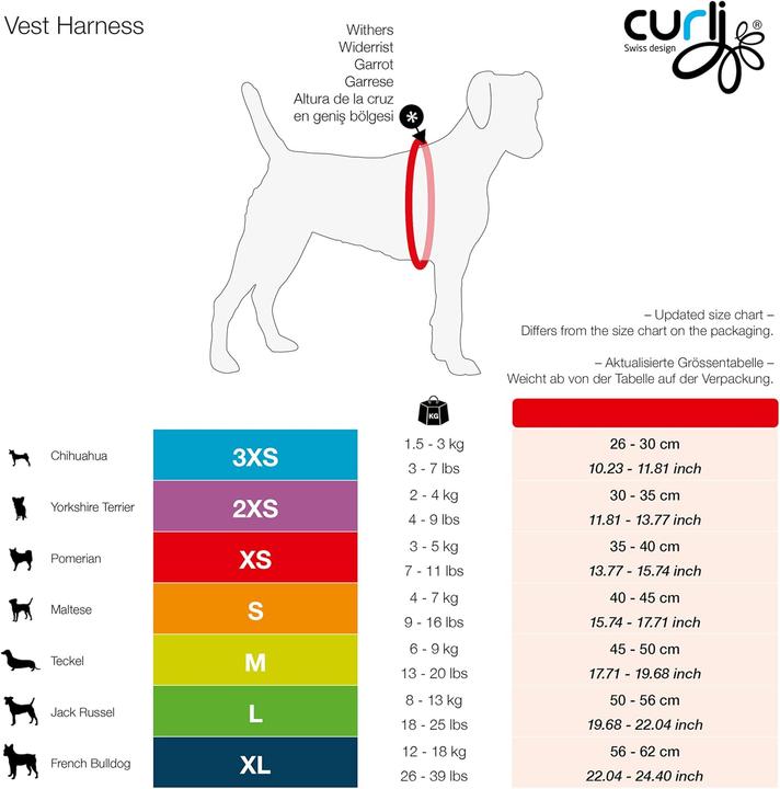 Image du produit Curli Classic Vest Harness mit D-Ring Buckle inkl. DogFinder ID (S, Chien, Général)