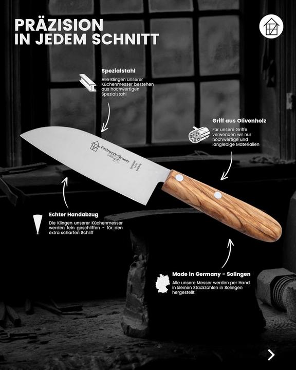 Produktbild Fachwerk-Messer Mini Santoku-Kochmesser (13 cm)