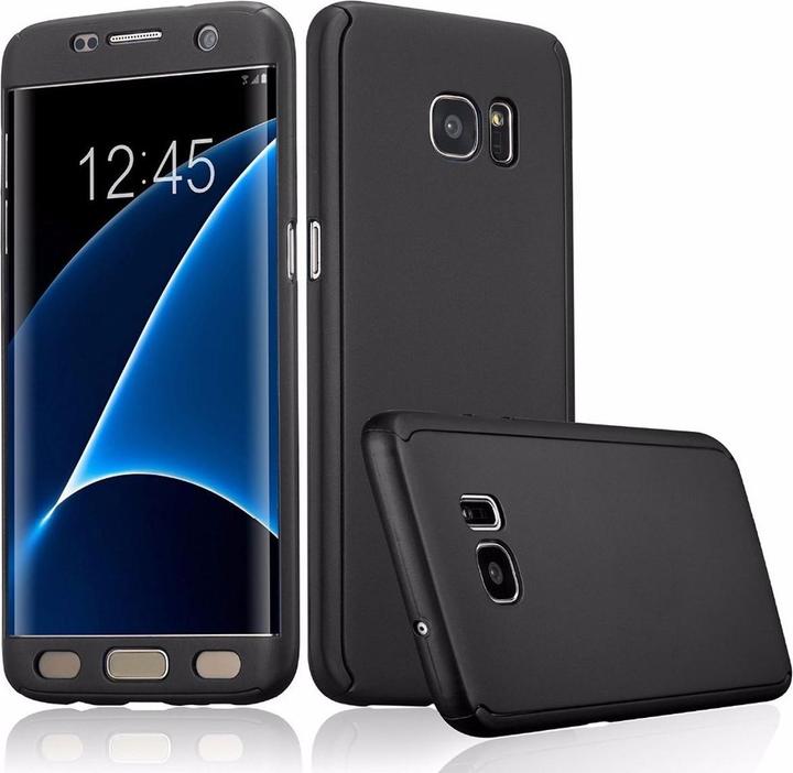 Produktbild König Design Hülle Handy Schutz für Samsung Galaxy S7 Edge Case Cover Displayschutz Schwarz (Samsung Galaxy S7 Edge)