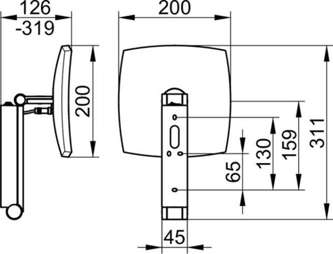 Produktbild Keuco Kosmetikspiegel iLook move 200x200mm bel vc (200 x 200 mm)
