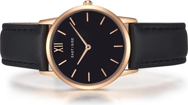 Produktbild Eastside Damen Quarzuhr Upper Union Echtleder schwarz - 9762 (Analoguhr, 33 mm)