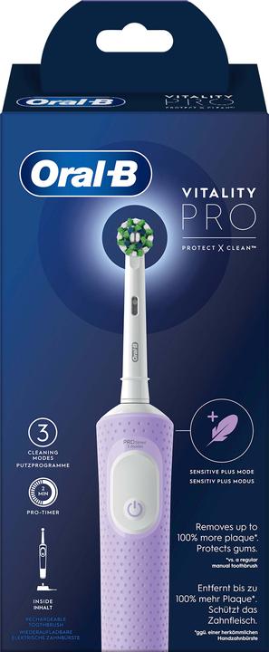 Actual product image Oral-B Vitality Pro D 103 Lilac Violet Hangable Box (Oscillating toothbrush)