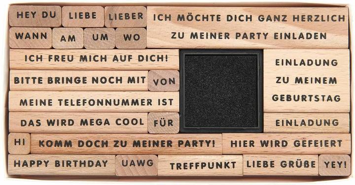 Nährwerte und Zutaten Rico Design Stempelset Einladung.Geburtstag.300353