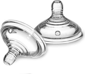 Actual product image Tommee Tippee Easi-Vent Teat Baby Bottle Attachment Round Medium Flow (2 x, from 3 M.)