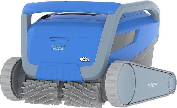 Image du produit Dolphin M550 avec caddy, brosses combinées grises