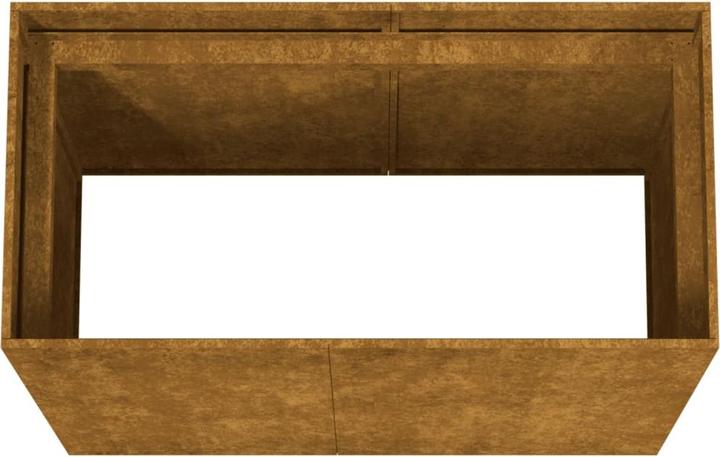 Produktbild VidaXL Pflanzkübel 40x80x80 cm Cortenstahl, Farbe: Rostig