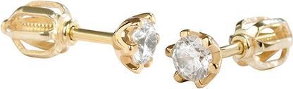 Brilio Gold earrings with crystals 236 001 00765
