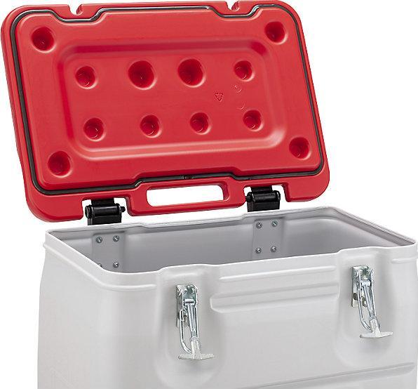 Produktbild Cemo Gefahrgut Box mobil 170 Liter grau Deckel rot