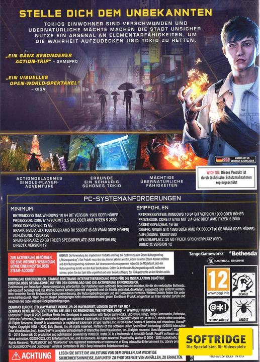 Immagine prodotto Bethesda Ghostwire: Tokyo (PC, DE)