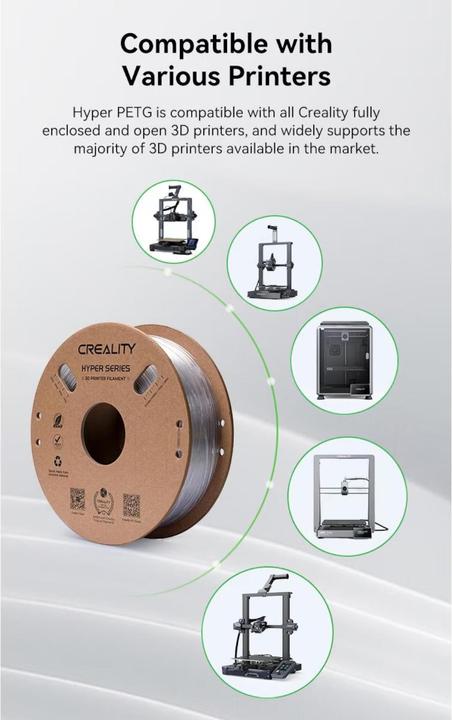 Actual product image Creality Hyper (PETG, 1.75 mm, 1000 g, Transparent)