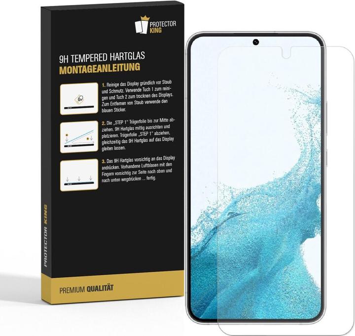 Actual product image Protectorking 6x real tempered 9H armoured glass 3D CLEAR (6 Piece, Samsung Galaxy S22+)