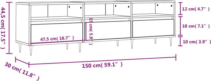Image du produit VidaXL Lara (150 x 30 x 44.5 cm)