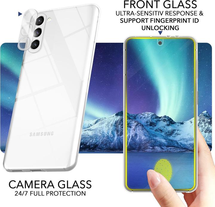 Image du produit Nalia Étui en silicone transparent avec 2x protections d'écran et de caméra (Samsung Galaxy S23)