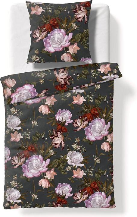 Actual product image Fleuresse Mako satin bed linen Bed Art S Birmingham red (Bedding set, 155x220 cm + 80x80 cm)