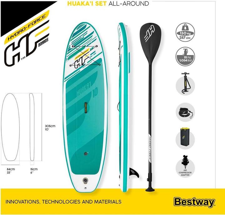 Immagine prodotto Bestway HF SUP Set Huakai'I 305x84x15cm (10')