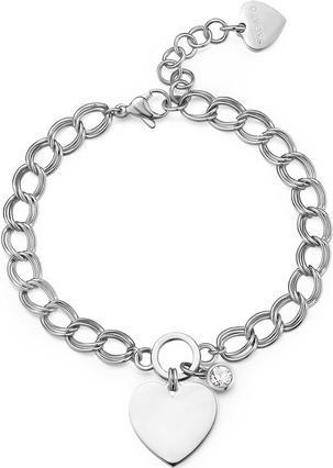 Sagapo S'Agapõ - Unmissable steel bracelet with a heart My love SYL21 (19.50 cm, Edelstahl)