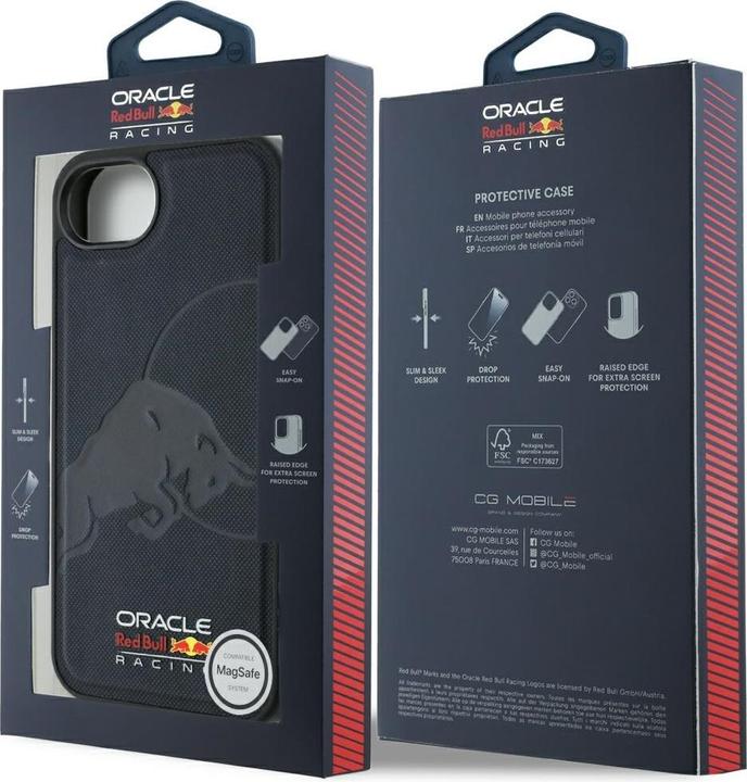 Image du produit Red Bull Case Meshed Debossed Bull MagSafe for iPhone 16e navy blue (Apple iPhone 16e)