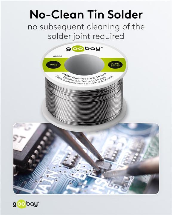 Actual product image Goobay Professional solder lead-free, ø 0.56 mm, 100 g (Solder)
