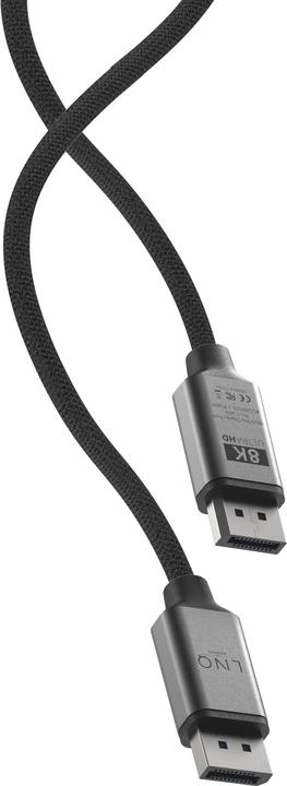 Actual product image LINQ Connects DisplayPort male -> DisplayPort male LQ48025 grey (2 m, DisplayPort)