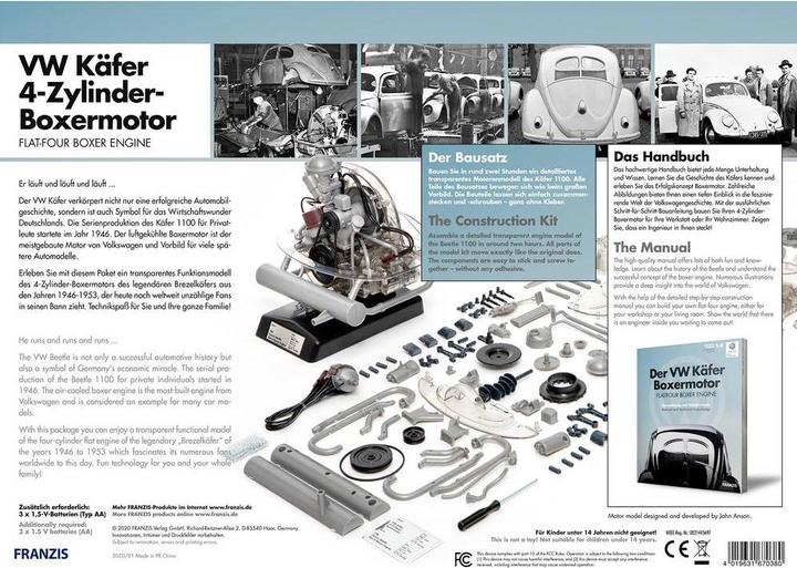 Image du produit Franzis Baubox VW Coccinelle 4 cylindres à moteur boxer
