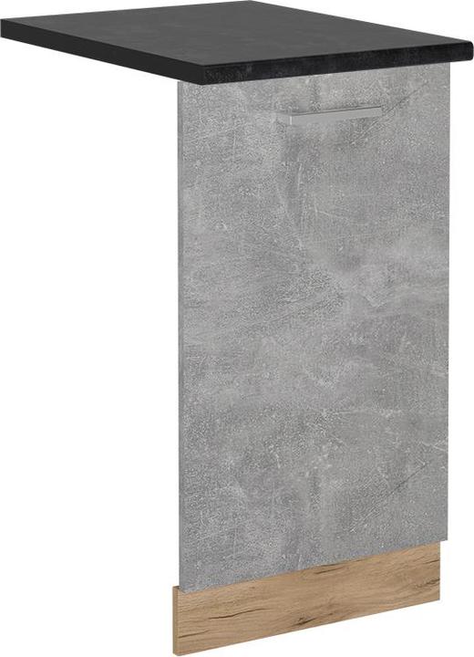Vichy Geschirrspülblende R-Line, Beton/Goldkraft Eiche, 45 cm, AP Anthrazit