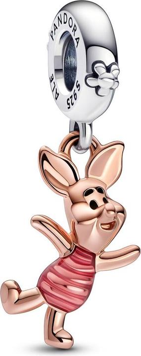 Immagine prodotto Pandora Ciondolo Disney Winnie the Pooh Piglet (Metallo, placcato oro rosa, Argento 925, Smalto)