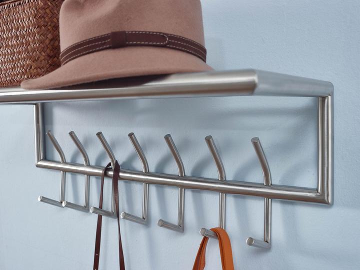 Produktbild Wohnling Wandgarderobe Metall Silber