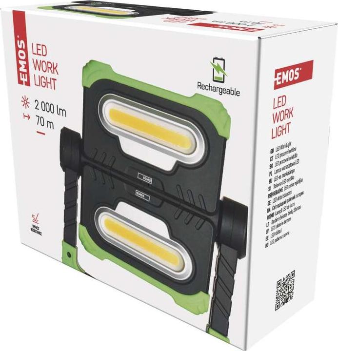 Actual product image Emos Rechargeable COB LED Work Floodlight P4536, 2000 lm, 8000 mA (2000 lm)