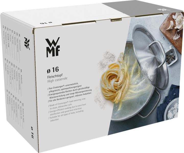 Produktbild WMF Kochtopf Fleischtopf Induktion 16cm Glasdeckel Provence Plus Edelstahl 18/10 (Kochtopf, Edelstahl)
