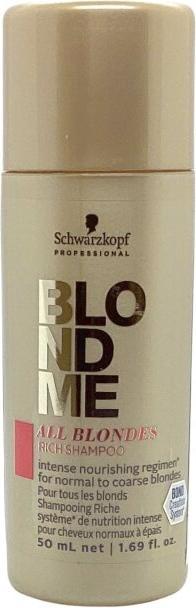 Produktbild Schwarzkopf Professional BlondMe All Blondes Rich Shampoo Mini 50ml (50 ml, Flüssiges Shampoo)
