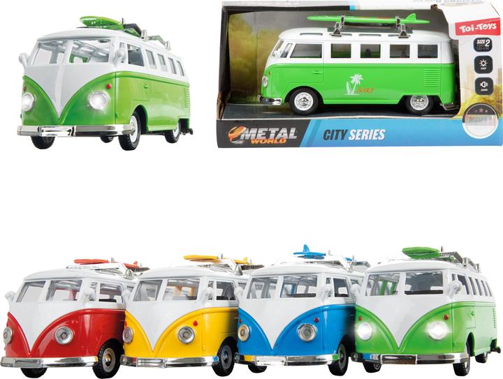 Produktbild Toi-Toys Retro Bus Surf Party Rückzug aus Metall, rot