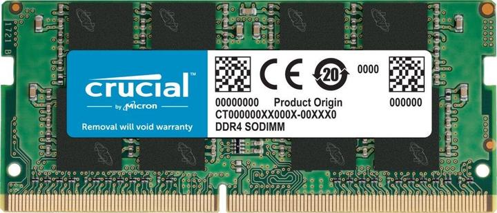 Actual product image Crucial 8 GB, DDR4, 3200 MHz, Notebook, Registered No, ECC No (3200 MHz, DDR4-RAM, SO-DIMM)
