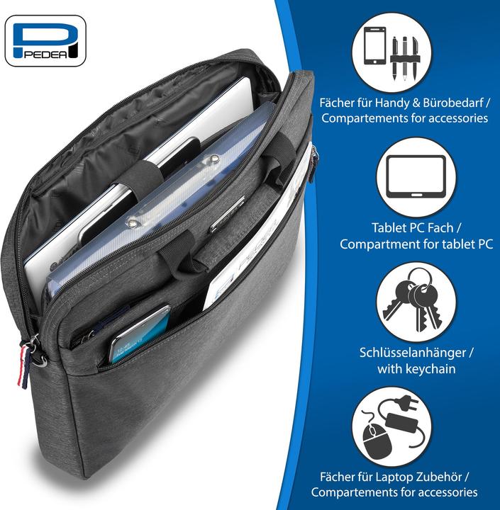 Image du produit Pedea Sacoche pour ordinateur portable URBAN slim 43,9cm (17.3"), grise (17.30")