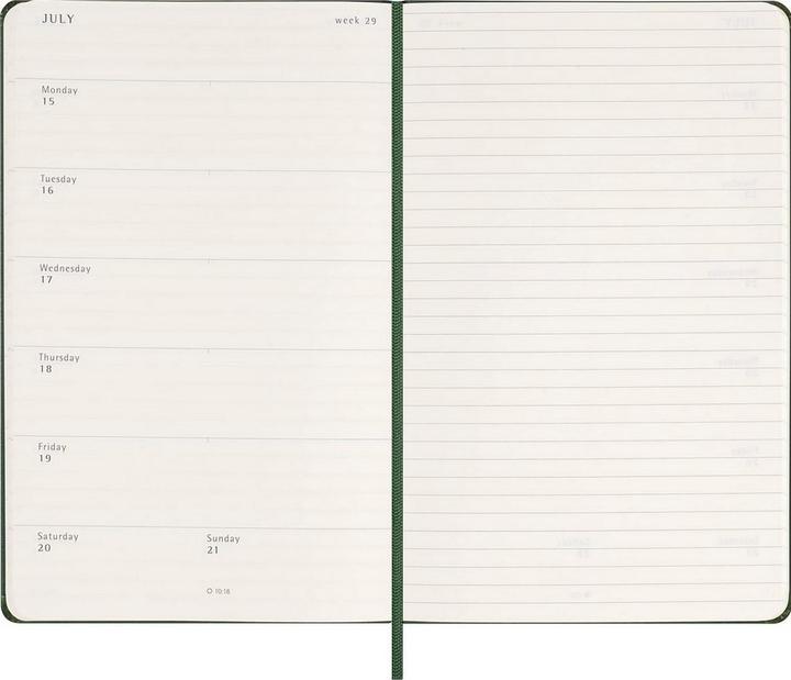 Nährwerte und Zutaten Moleskine Planer 12M Weekly L