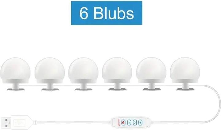 Actual product image Cbx 6 mirror lights, LED make-up mirror light, Hollywood lamps (200 cm, Indoor)