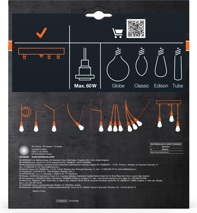 Image du produit Osram Vintage 1906® PenduLum CANOPY Triple Canopy Round