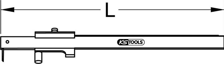 Image du produit KS Tools Règle à étaler universelle avec rouleau de butée. 200mm 300.0 (26.50 cm)