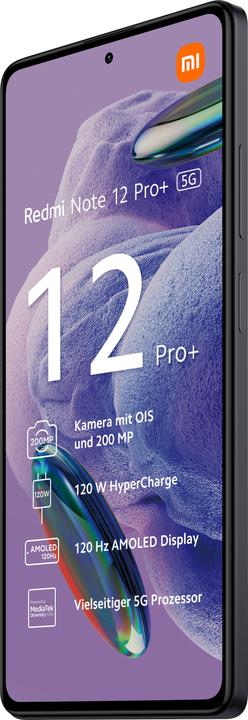 Productafbeelding Xiaomi Redmi Note 12 Pro+ (256 GB, Middernachtelijk zwart, 6.67", Dubbele SIM, 200 Mpx, 5G)