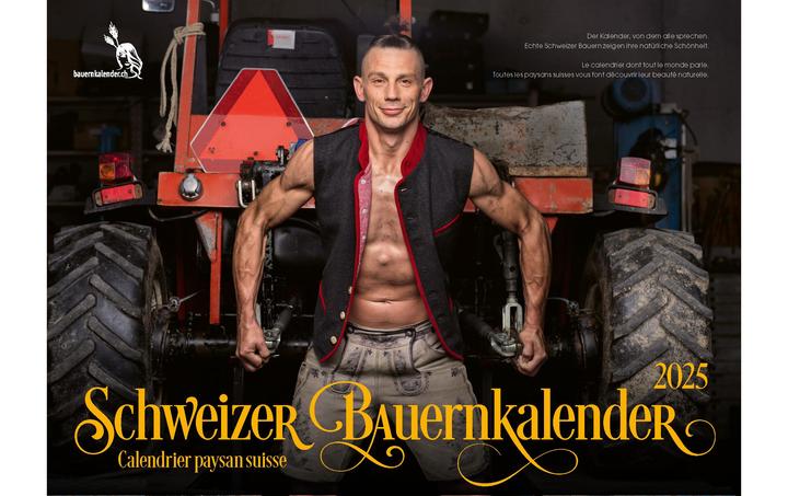 Actual product image Swiss Farmers' Calendar Boys 2025 (56 x 40 cm, German, French, Italian, English)