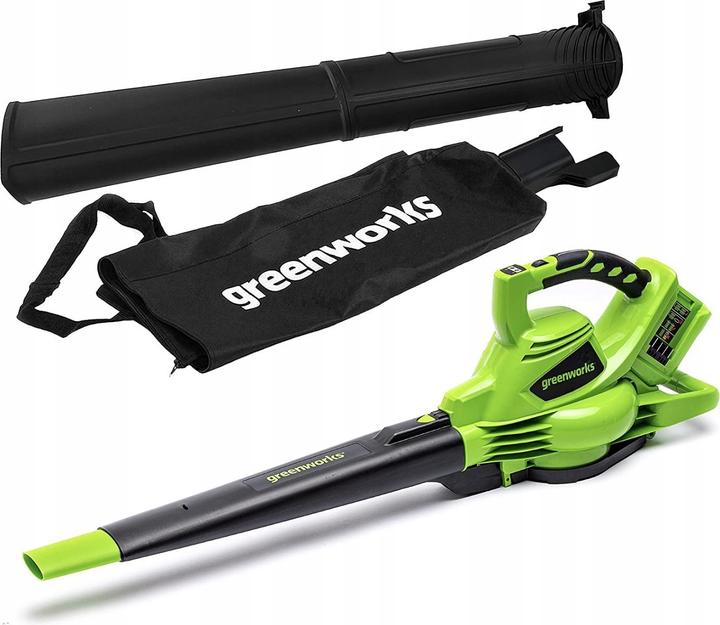 Greenworks GD24X2BV batterie souffleur de feuilles 48 V - Sans batterie ni chargeur (Fonctionnement sur batterie, Aspirateurs et souffleurs)