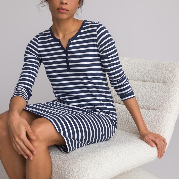 La Redoute Collections Nachthemd aus Baumwoll-Jersey