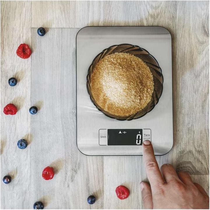 Actual product image Emos Digital kitchen scales EV012, silver